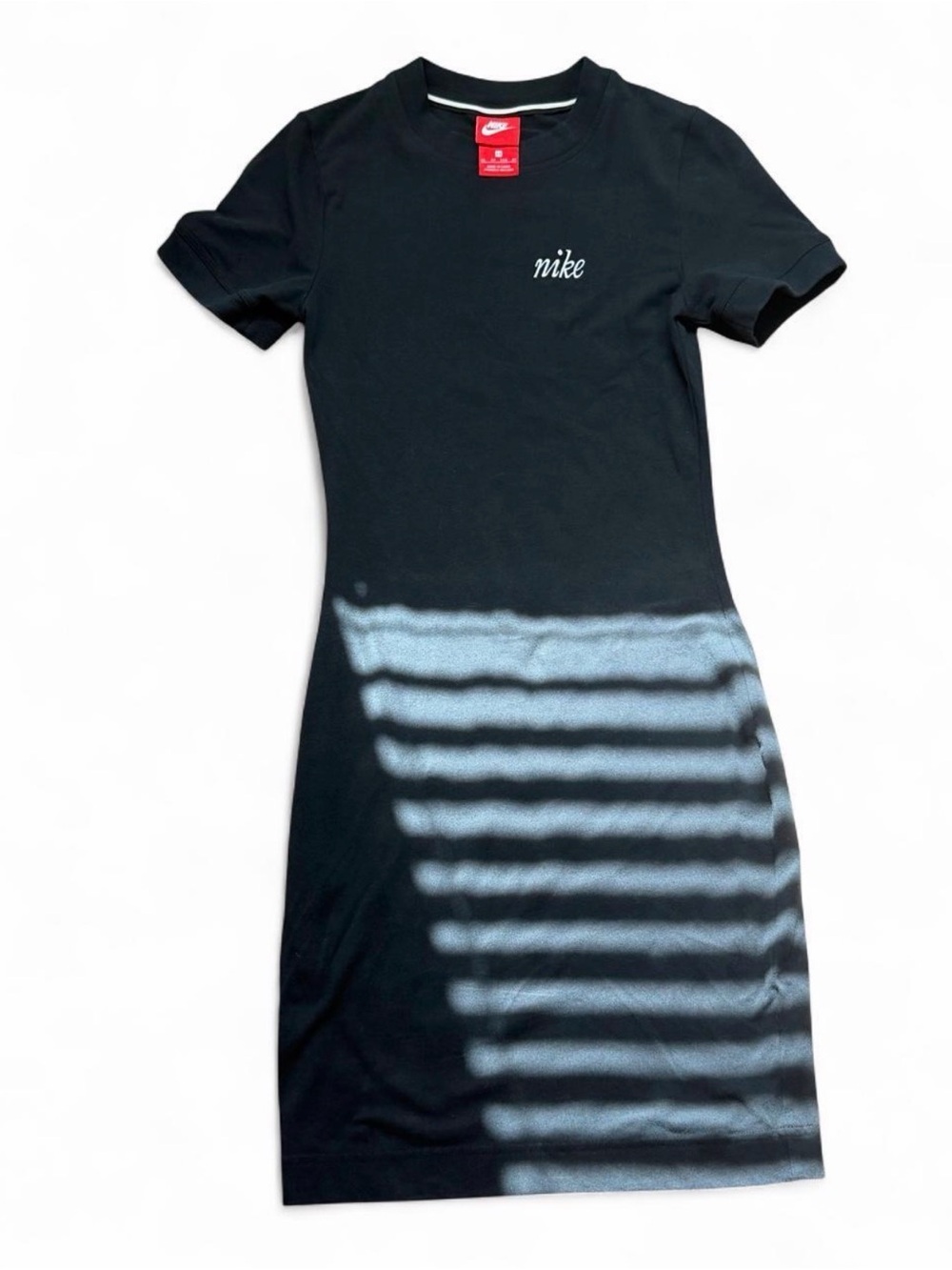 Nike Black Short-Sleeve Midi Bodycon Dress